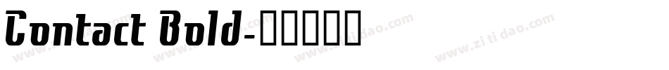 Contact Bold字体转换